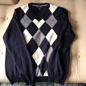 Banana Republic Men’s Merino Wool S Argyle Sweater